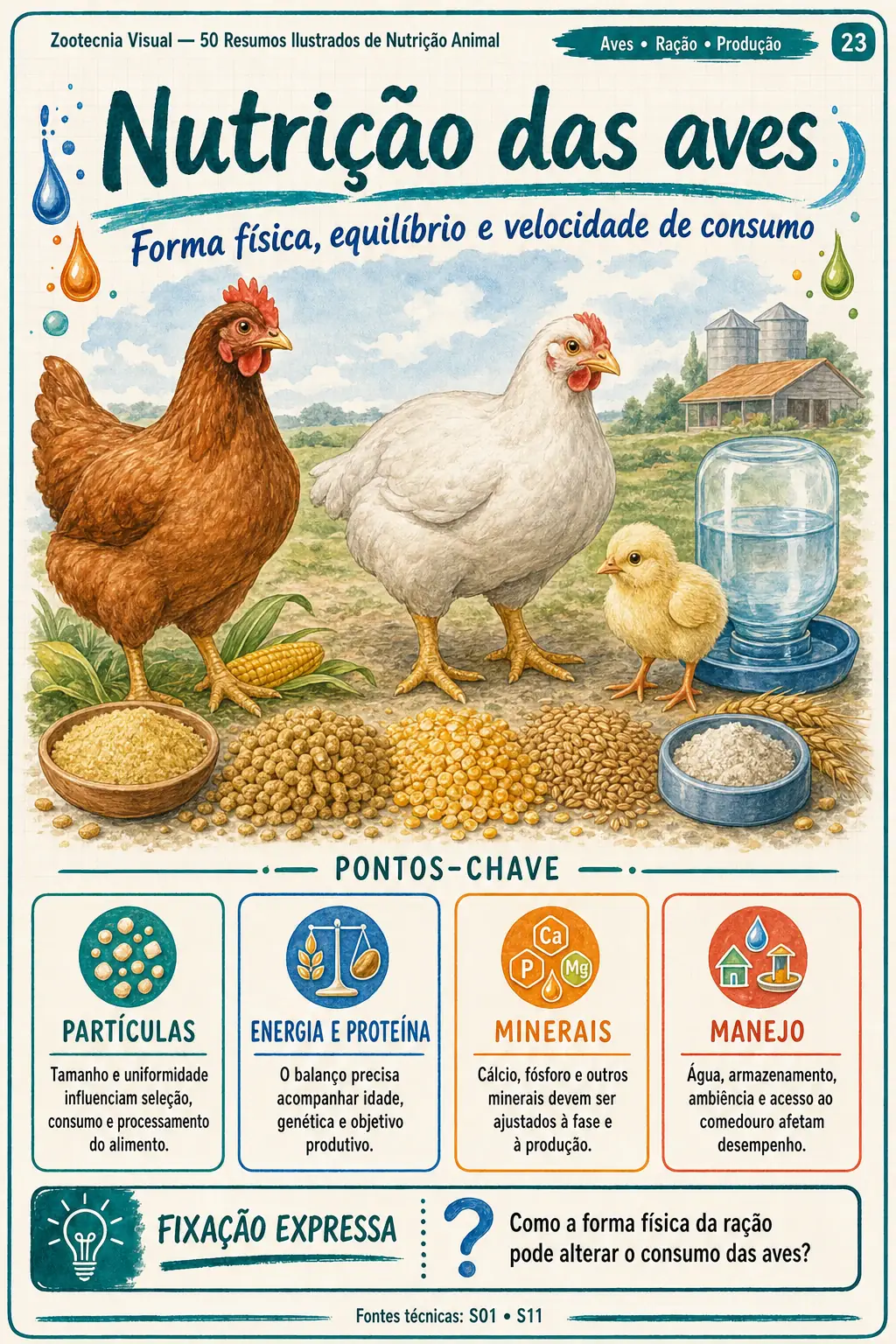 Prévia da lição sobre nutrição das aves